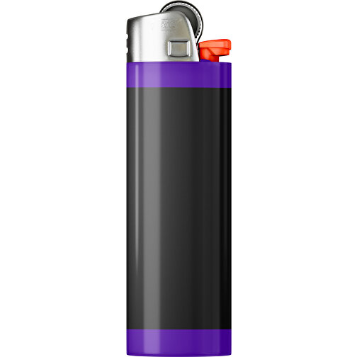 BIC® J26 Digital Wrap Feuerzeug , BiC, schwarz / violet, Delrin®, Stahl, 2,50cm x 1,50cm x 8,20cm (Länge x Höhe x Breite), Bild 1