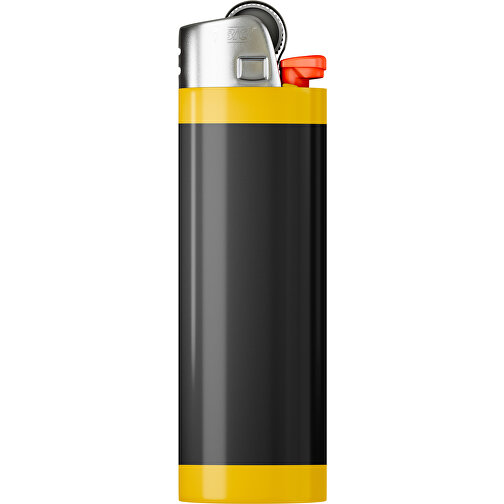 BIC® J26 Digital Wrap Feuerzeug , BiC, schwarz / sonnengelb, Delrin®, Stahl, 2,50cm x 1,50cm x 8,20cm (Länge x Höhe x Breite), Bild 1