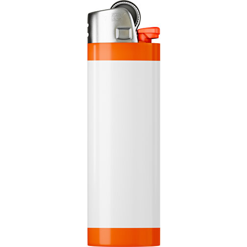 BIC® J26 Digital Wrap Feuerzeug , BiC, weiss / orange, Delrin®, Stahl, 2,50cm x 1,50cm x 8,20cm (Länge x Höhe x Breite), Bild 1