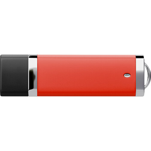 PromoPerfect USB-STICK 2.0 PLASTIK , rot / schwarz MB , 2 GB , Gummiplastik, Kunststoff MB , 7,00cm x 0,70cm x 2,00cm (Länge x Höhe x Breite), Bild 2