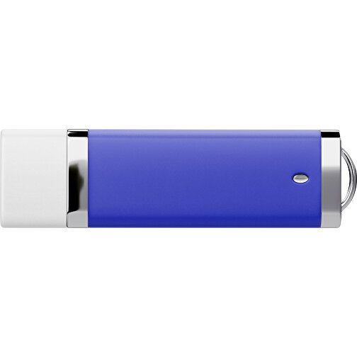 PromoPerfect USB-STICK 2.0 PLASTIK , blau / weiß MB , 2 GB , Gummiplastik, Kunststoff MB , 7,00cm x 0,70cm x 2,00cm (Länge x Höhe x Breite), Bild 2