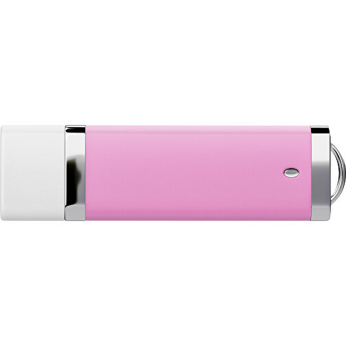 PromoPerfect USB-STICK 2.0 PLASTIK , rosa / weiß MB , 2 GB , Gummiplastik, Kunststoff MB , 7,00cm x 0,70cm x 2,00cm (Länge x Höhe x Breite), Bild 2