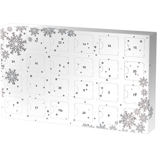 Wachsender Adventskalender , weiss / silber, Papier, Saatgut, 33,50cm x 19,90cm x 4,50cm (Länge x Höhe x Breite), Bild 1