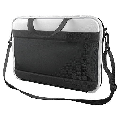 Laptoptasche Stripe , schwarz / weiß, Sublimation-fabric 200g - Polyester (PU), 36,00cm x 28,00cm x 5,00cm (Länge x Höhe x Breite), Bild 1