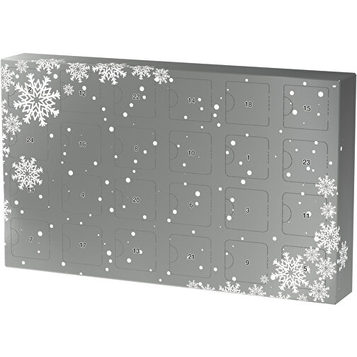 Wachsender Adventskalender , grau / weiss, Papier, Saatgut, 33,50cm x 19,90cm x 4,50cm (Länge x Höhe x Breite), Bild 1