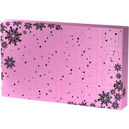 Wachsender Adventskalender , rosa / schwarz, Papier, Saatgut, 33,50cm x 19,90cm x 4,50cm (Länge x Höhe x Breite), Bild 1