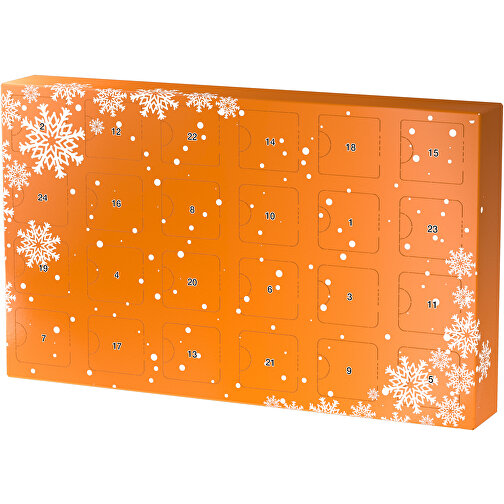 Wachsender Adventskalender , gelborange / weiss, Papier, Saatgut, 33,50cm x 19,90cm x 4,50cm (Länge x Höhe x Breite), Bild 1