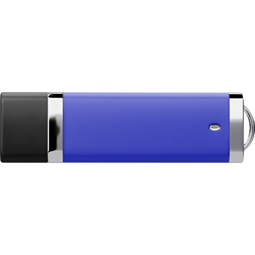 PromoPerfect USB-STICK 2.0 PLASTIK , blau / schwarz MB , 1 GB , Gummiplastik, Kunststoff MB , 7,00cm x 0,70cm x 2,00cm (Länge x Höhe x Breite), Bild 2