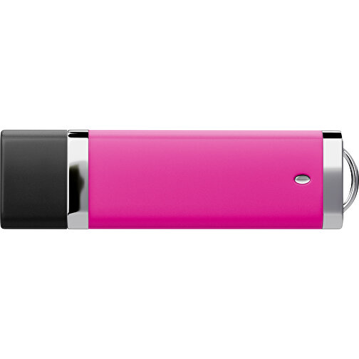 PromoPerfect USB-STICK 2.0 PLASTIK , pink / schwarz MB , 16 GB , Gummiplastik, Kunststoff MB , 7,00cm x 0,70cm x 2,00cm (Länge x Höhe x Breite), Bild 2