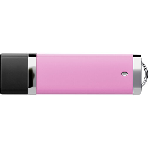 PromoPerfect USB-STICK 2.0 PLASTIK , rosa / schwarz MB , 8 GB , Gummiplastik, Kunststoff MB , 7,00cm x 0,70cm x 2,00cm (Länge x Höhe x Breite), Bild 2