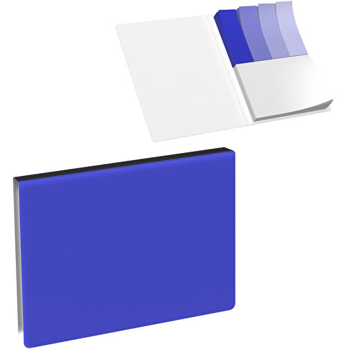 Softcover Haftnotiz-Set Mina , blau / schwarz, Papier, 10,50cm x 0,60cm x 7,50cm (Länge x Höhe x Breite), Bild 1