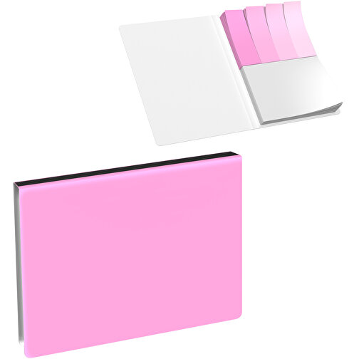 Softcover Haftnotiz-Set Mina , rosa / schwarz, Papier, 10,50cm x 0,60cm x 7,50cm (Länge x Höhe x Breite), Bild 1