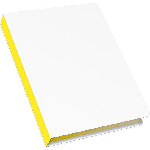 Softcover Haftnotiz-Set Stacey , weiss / gelb, Papier, 10,60cm x 1,00cm x 7,60cm (Länge x Höhe x Breite), Bild 2