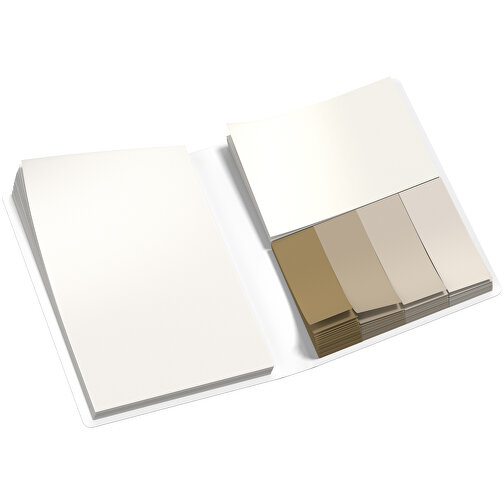 Softcover Haftnotiz-Set Stacey , schwarz / gold, Papier, 10,60cm x 1,00cm x 7,60cm (Länge x Höhe x Breite), Bild 3