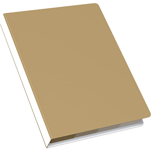 Softcover Haftnotiz-Set Stacey , gold / weiss, Papier, 10,60cm x 1,00cm x 7,60cm (Länge x Höhe x Breite), Bild 2