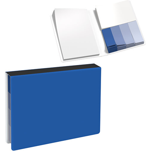 Softcover Haftnotiz-Set Stacey , dunkelblau / schwarz, Papier, 10,60cm x 1,00cm x 7,60cm (Länge x Höhe x Breite), Bild 1