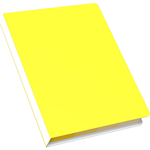 Softcover Haftnotiz-Set Stacey , goldgelb / weiss, Papier, 10,60cm x 1,00cm x 7,60cm (Länge x Höhe x Breite), Bild 2