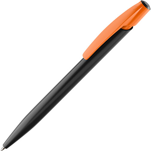 BIC® Media Clic Kugelschreiber Siebdruck , BiC, schwarz / orange, Kunststoff, 14,70cm x 1,30cm (Länge x Breite), Bild 1