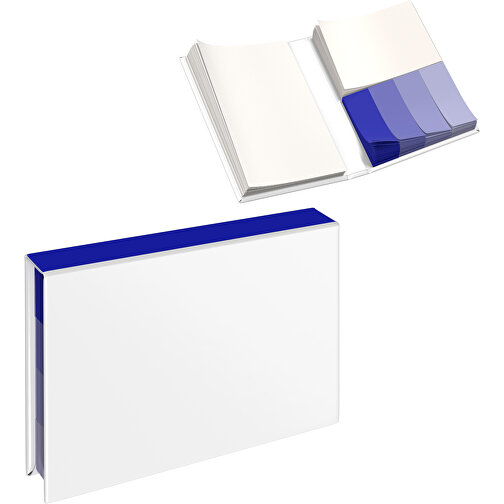 Hardcover Haftnotiz-Set Ana , weiß / blau, Papier, 10,50cm x 1,50cm x 7,50cm (Länge x Höhe x Breite), Bild 1