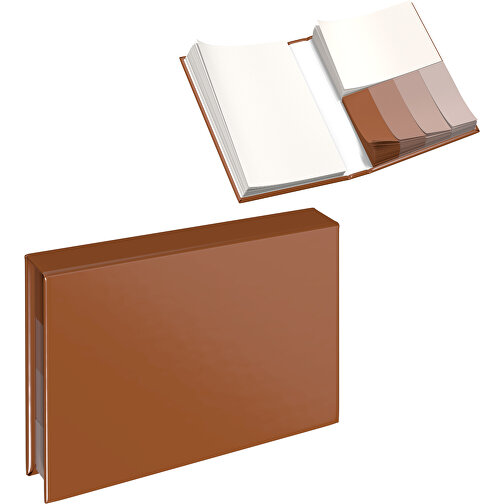 Hardcover Haftnotiz-Set Ana , braun, Papier, 10,50cm x 1,50cm x 7,50cm (Länge x Höhe x Breite), Bild 1