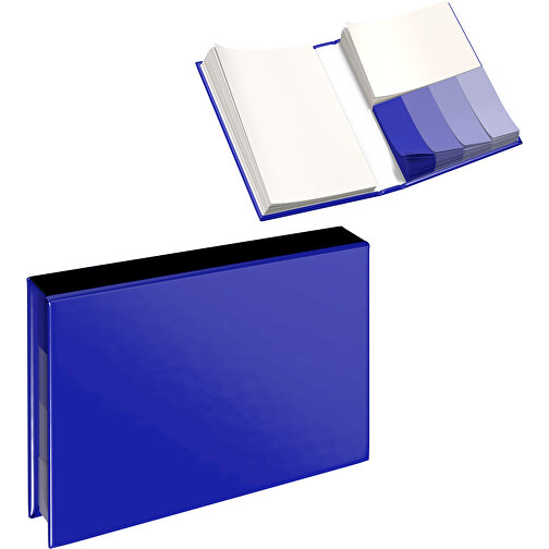 Hardcover Haftnotiz-Set Ana , blau / schwarz, Papier, 10,50cm x 1,50cm x 7,50cm (Länge x Höhe x Breite), Bild 1