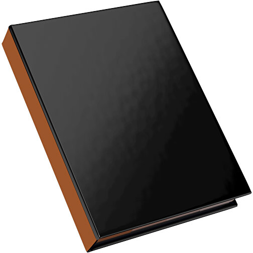 Hardcover Haftnotiz-Set Steffen , schwarz / braun, Papier, 10,50cm x 1,80cm x 7,50cm (Länge x Höhe x Breite), Bild 2