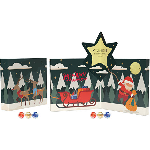 Lindt Adventskalender 'Buch' Pop-Up Eco , Lindt, Karton, 4,60cm x 18,20cm x 18,20cm (Länge x Höhe x Breite), Bild 1