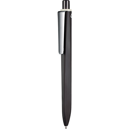 Kugelschreiber RIDGE RECYCLED SOFT M , Ritter-Pen, schwarz/grau, ABS u. Metall, 14,10cm (Länge), Bild 1