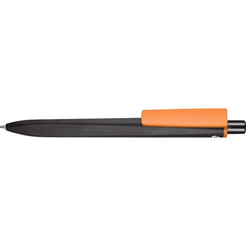 Kugelschreiber RIDGE RECYCLED SOFT , Ritter-Pen, schwarz/orange, ABS u. Metall, , Bild 3