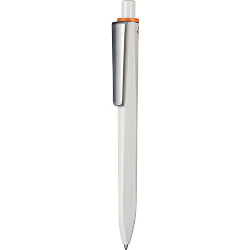 Kugelschreiber RIDGE RECYCLED M , Ritter-Pen, grau/orange, ABS u. Metall, 14,10cm (Länge), Bild 1