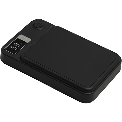 Powerbank MAGNET , schwarz, Kunststoff, 9,80cm x 1,50cm x 6,40cm (Länge x Höhe x Breite), Bild 2