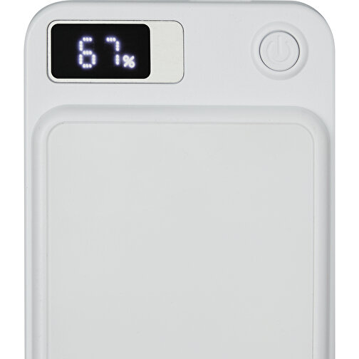 Powerbank MAGNET , weiss, Kunststoff, 9,80cm x 1,50cm x 6,40cm (Länge x Höhe x Breite), Bild 7