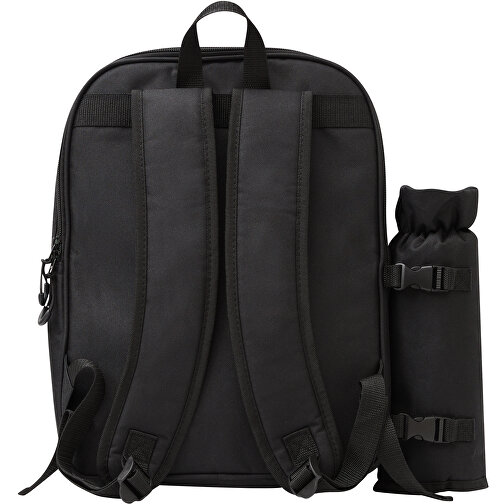 Picknick-Rucksack SMART TRIP , schwarz, türkis, 600 / 300 Polyester / Kunststoff / Baumwolle, 43,00cm x 19,00cm x 37,00cm (Länge x Höhe x Breite), Bild 3