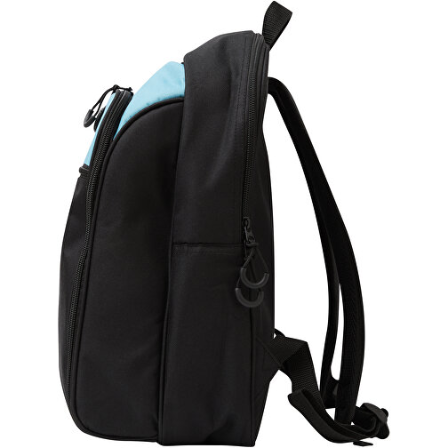 Picknick-Rucksack SMART TRIP , schwarz, türkis, 600 / 300 Polyester / Kunststoff / Baumwolle, 43,00cm x 19,00cm x 37,00cm (Länge x Höhe x Breite), Bild 5