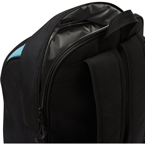 Picknick-Rucksack SMART TRIP , schwarz, türkis, 600 / 300 Polyester / Kunststoff / Baumwolle, 43,00cm x 19,00cm x 37,00cm (Länge x Höhe x Breite), Bild 9