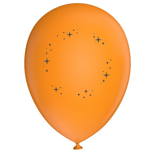 Standardluftballon In Kleinstmengen , orange / schwarz, Naturkautschuk, , Bild 1