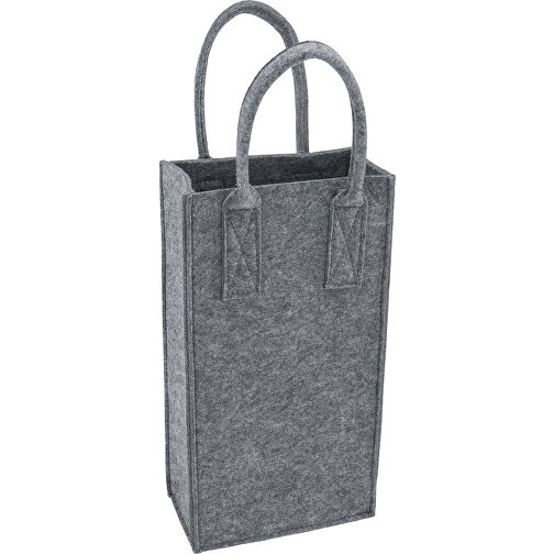 ROMINOX® Vegane Filztasche // Dupla , Filz aus 100% recyceltem PET, 19,00cm x 36,50cm x 10,00cm (Länge x Höhe x Breite), Bild 2