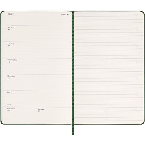 Moleskine Hardcover 12 måneders ugekalender L, Billede 6