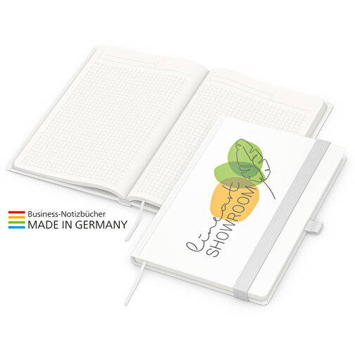 Cuaderno Match-Book verde+azul A5 Cover-Star reciclado mate, blanco, Imagen 1