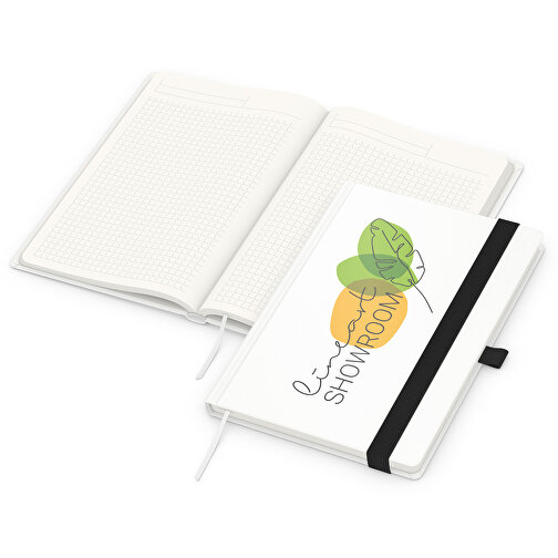 Quaderno Match-Book verde+blu A5 Cover-Star riciclato opaco, nero, Immagine 1