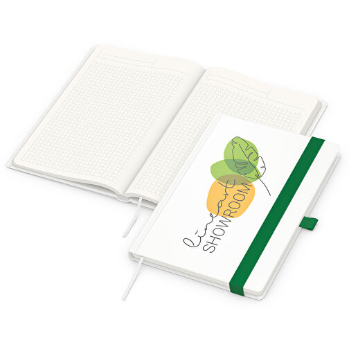 Carnet de notes Match-Book green+blue A5 Cover-Star recyclé mat, vert, Image 1