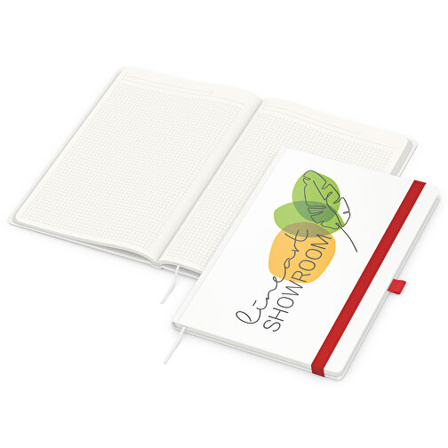 Cuaderno Match-Book verde+azul A4 Cover-Star reciclado mate, rojo, Imagen 1