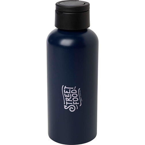 Trinity 600 Ml RCS-zertifizierte Wasserflasche Aus Recyceltem Aluminium Mit RPET-Deckel , navy blue, Recycled Aluminium, Recycelter PP Kunststoff, 7,30cm x 19,30cm x 7,30cm (Länge x Höhe x Breite), Bild 2