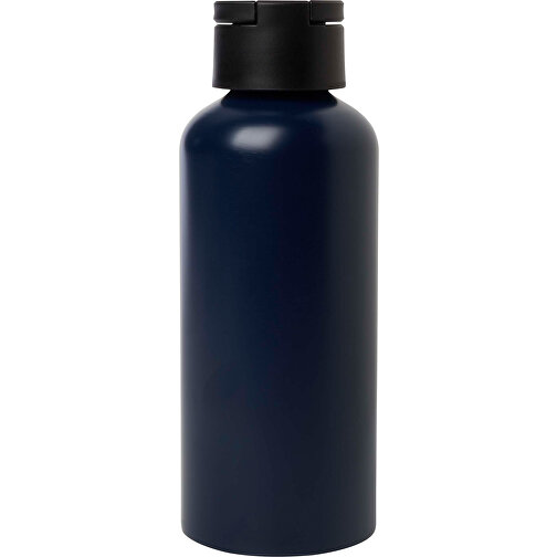 Trinity 600 Ml RCS-zertifizierte Wasserflasche Aus Recyceltem Aluminium Mit RPET-Deckel , navy blue, Recycled Aluminium, Recycelter PP Kunststoff, 7,30cm x 19,30cm x 7,30cm (Länge x Höhe x Breite), Bild 4