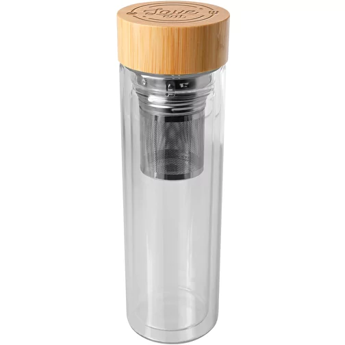 Bouteille à infusion Bailey en verre borosilicate de 400 ml avec couvercle en bambou, Image 2