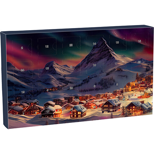 Adventskalender ECO L , Vollkartonhülle, weiß, 4,50cm x 20,00cm x 33,00cm (Länge x Höhe x Breite), Bild 1