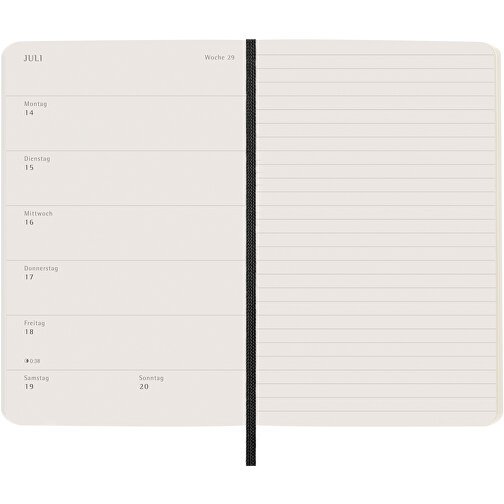 Moleskine Softcover 12 Monate Wochenkalender, Pocket-Format – Deutsch , schwarz, FSC certified paper, 14,00cm x 9,00cm (Länge x Breite), Bild 6