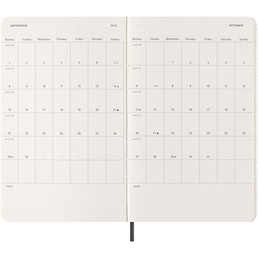 Moleskine 100 % VEGEA®. Boa Softcover 12 Monate Wochenkalender L , schwarz, FSC certified paper, 21,00cm x 13,00cm (Länge x Breite), Bild 7