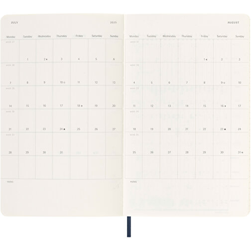 Moleskine Softcover 12 Monate Wochenkalender L , blau, PU Kunststoff, FSC certified paper, 13,00cm x 21,00cm x 1,20cm (Länge x Höhe x Breite), Bild 7