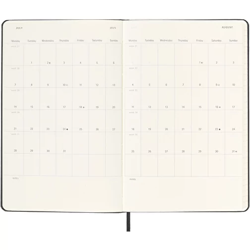 Moleskine L hard cover 12 måneders lodret kalender, Billede 6